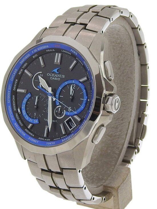 CASIO Oceanus Manta Watches OCW-S2400 black/blue blackDial titanium Solar ... main image 11